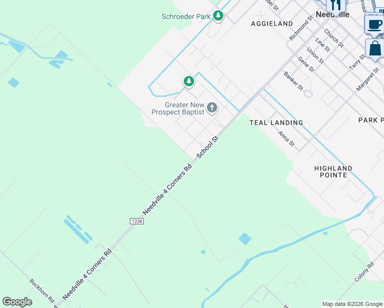 map of restaurants, bars, coffee shops, grocery stores, and more near 8813 Altimore Road in Needville