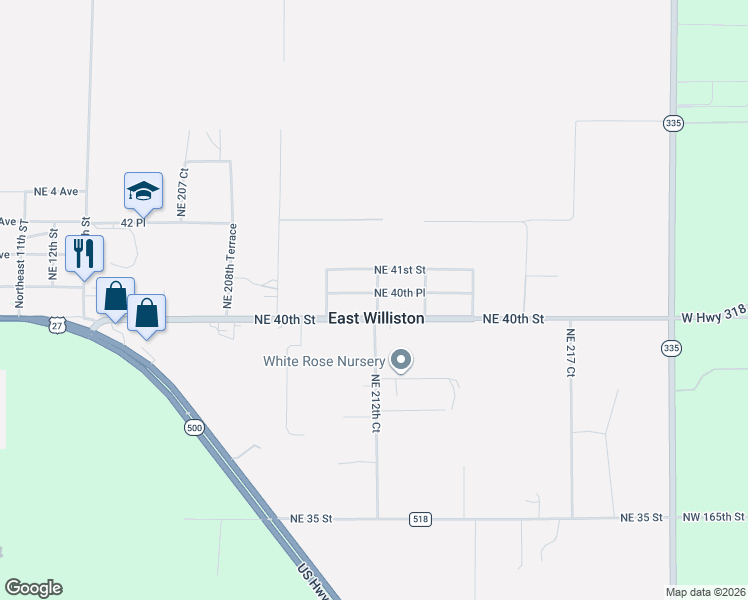 map of restaurants, bars, coffee shops, grocery stores, and more near in East Williston