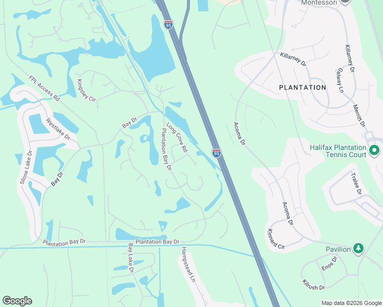 map of restaurants, bars, coffee shops, grocery stores, and more near 435 Long Cove Road in Ormond Beach