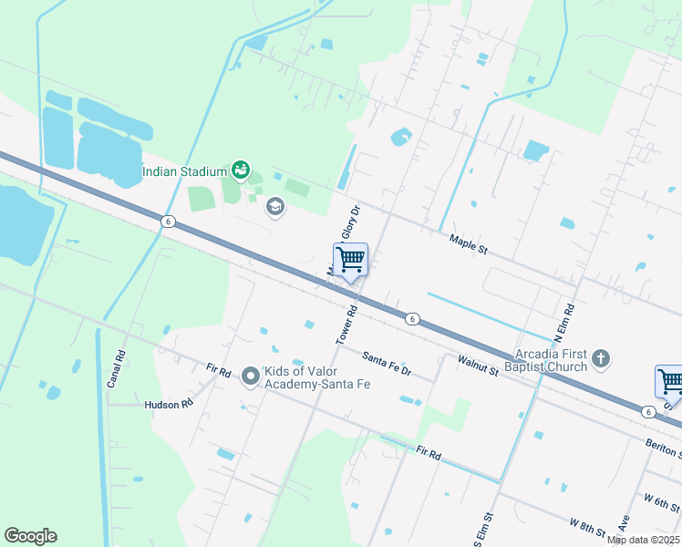 map of restaurants, bars, coffee shops, grocery stores, and more near 4005 Morning Glory Drive in Santa Fe