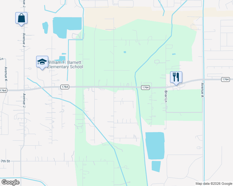 map of restaurants, bars, coffee shops, grocery stores, and more near 11203 Farm to Market Road 1764 in Santa Fe