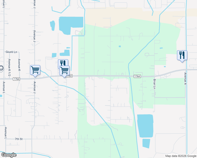 map of restaurants, bars, coffee shops, grocery stores, and more near 11235 Farm to Market Road 1764 in Santa Fe