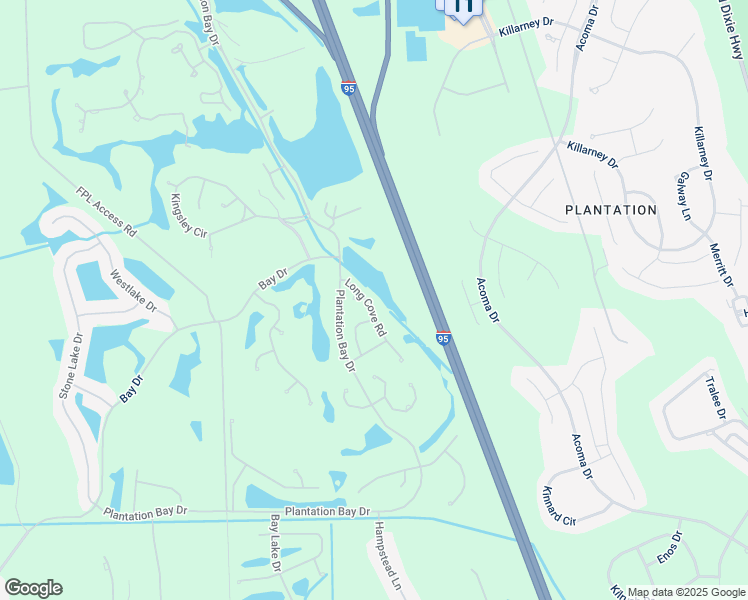 map of restaurants, bars, coffee shops, grocery stores, and more near 421 Long Cove Road in Ormond Beach