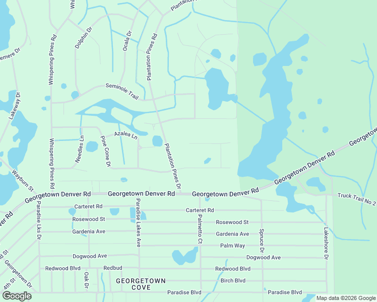 map of restaurants, bars, coffee shops, grocery stores, and more near 119 Lodge Pole Circle in Georgetown
