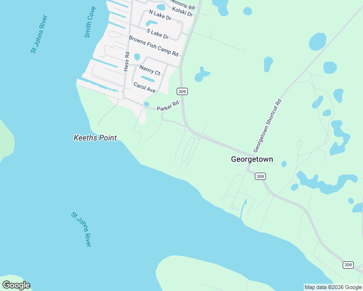 map of restaurants, bars, coffee shops, grocery stores, and more near 116 Lunker Lodge Road in Georgetown