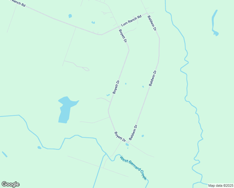 map of restaurants, bars, coffee shops, grocery stores, and more near 5311 Boyett Drive in East Bernard