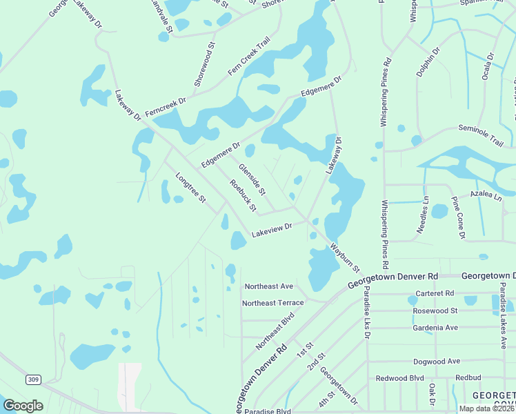 map of restaurants, bars, coffee shops, grocery stores, and more near 124 Roebuck Road in Georgetown
