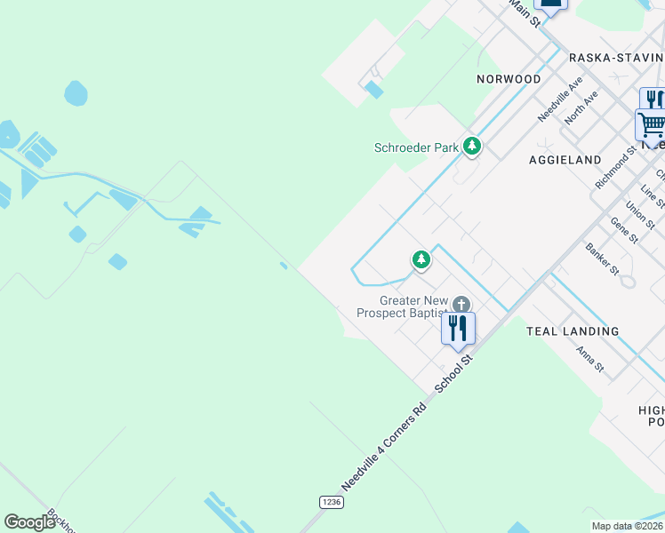 map of restaurants, bars, coffee shops, grocery stores, and more near 8425 Altimore Rd in Needville