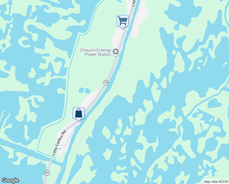 map of restaurants, bars, coffee shops, grocery stores, and more near 6301 Bayouside Drive in Chauvin
