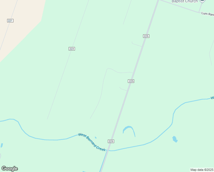 map of restaurants, bars, coffee shops, grocery stores, and more near 6106 West Creek Road in East Bernard