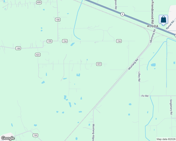map of restaurants, bars, coffee shops, grocery stores, and more near 1340 Algoa Road in Alvin