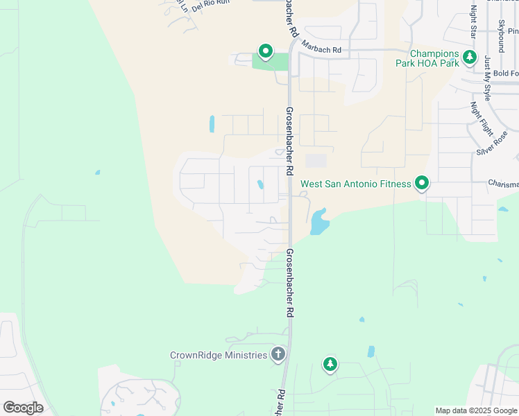 map of restaurants, bars, coffee shops, grocery stores, and more near 11906 Mulberry Creek in San Antonio