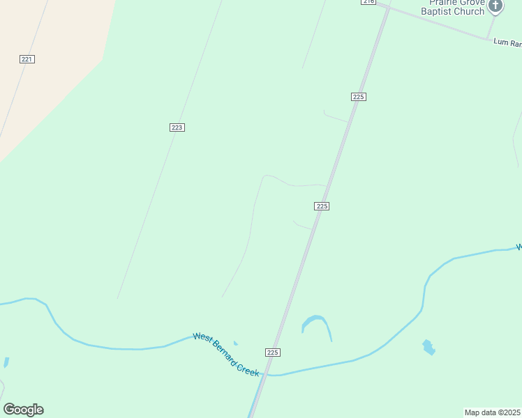 map of restaurants, bars, coffee shops, grocery stores, and more near 6106 West Creek Drive in East Bernard