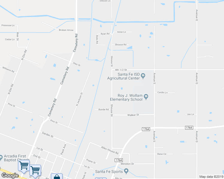 map of restaurants, bars, coffee shops, grocery stores, and more near 3312 Shouse Road in Santa Fe