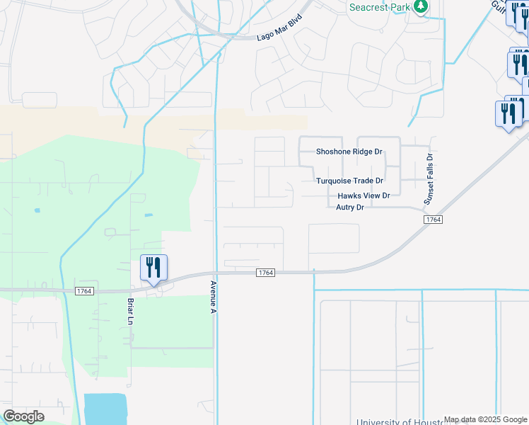 map of restaurants, bars, coffee shops, grocery stores, and more near 10479 Autry Drive in Santa Fe