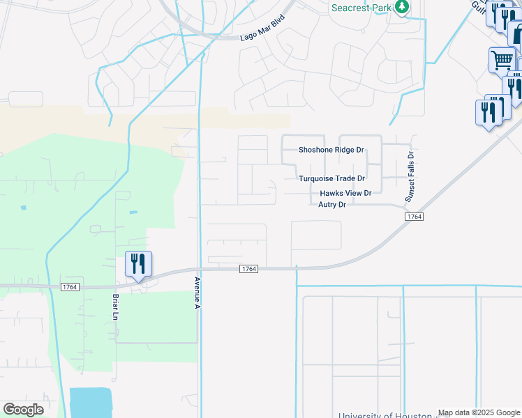 map of restaurants, bars, coffee shops, grocery stores, and more near 10467 Autry Drive in Santa Fe