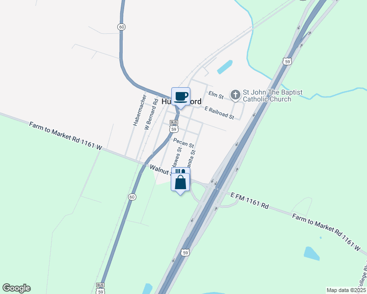 map of restaurants, bars, coffee shops, grocery stores, and more near 7618 Hawes Street in Hungerford