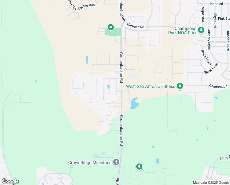 map of restaurants, bars, coffee shops, grocery stores, and more near 3510 Grosenbacher Road in San Antonio