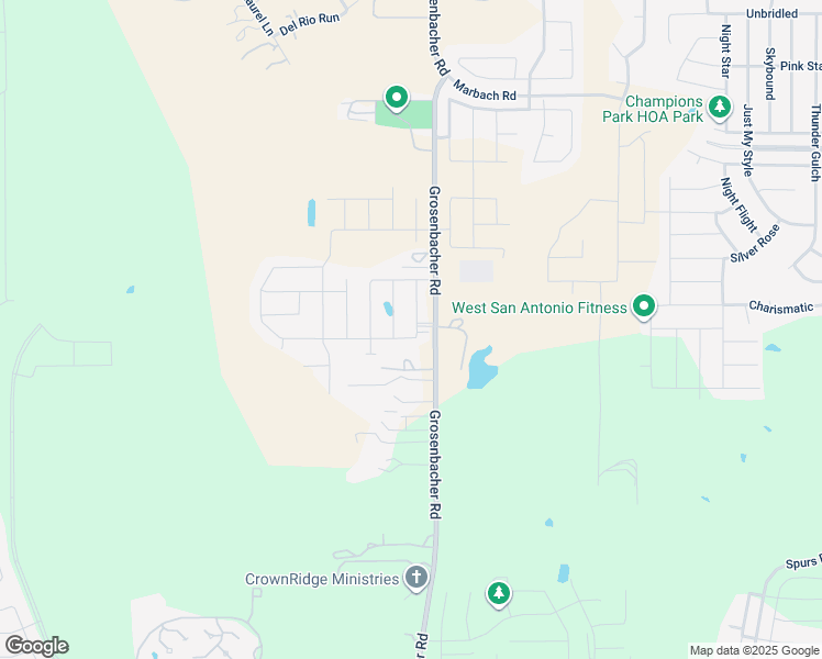 map of restaurants, bars, coffee shops, grocery stores, and more near 3510 Grosenbacher Road in San Antonio