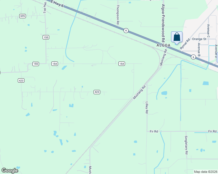 map of restaurants, bars, coffee shops, grocery stores, and more near 1659 Algoa-Friendswood Road in Alvin