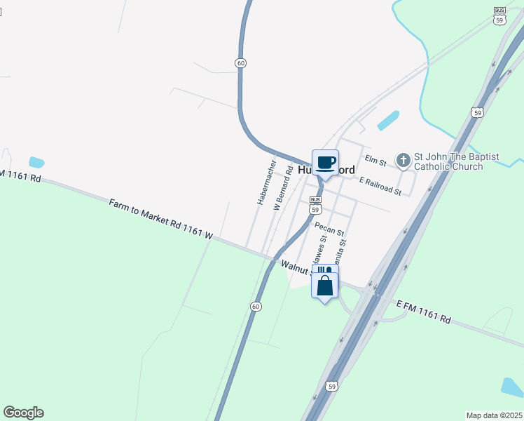 map of restaurants, bars, coffee shops, grocery stores, and more near 7622 Habermacher in Hungerford