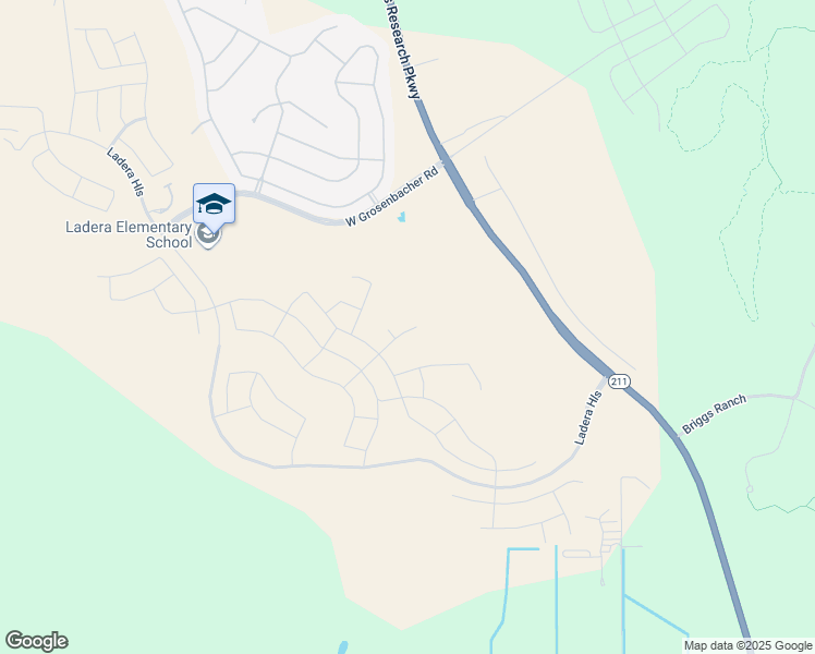 map of restaurants, bars, coffee shops, grocery stores, and more near West Grosenbacher Road in San Antonio