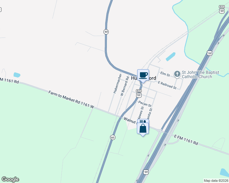 map of restaurants, bars, coffee shops, grocery stores, and more near 7622 Habermacher in Hungerford