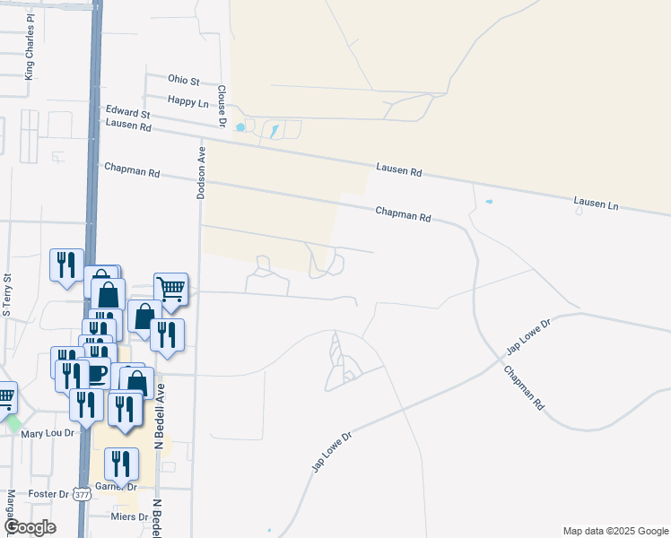 map of restaurants, bars, coffee shops, grocery stores, and more near 274 Content Lane in Del Rio