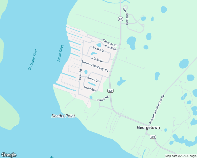 map of restaurants, bars, coffee shops, grocery stores, and more near 102 Nancy Court in Crescent City