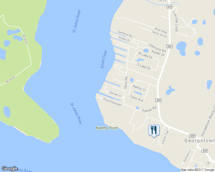 map of restaurants, bars, coffee shops, grocery stores, and more near 134 Sunset Drive in Crescent City