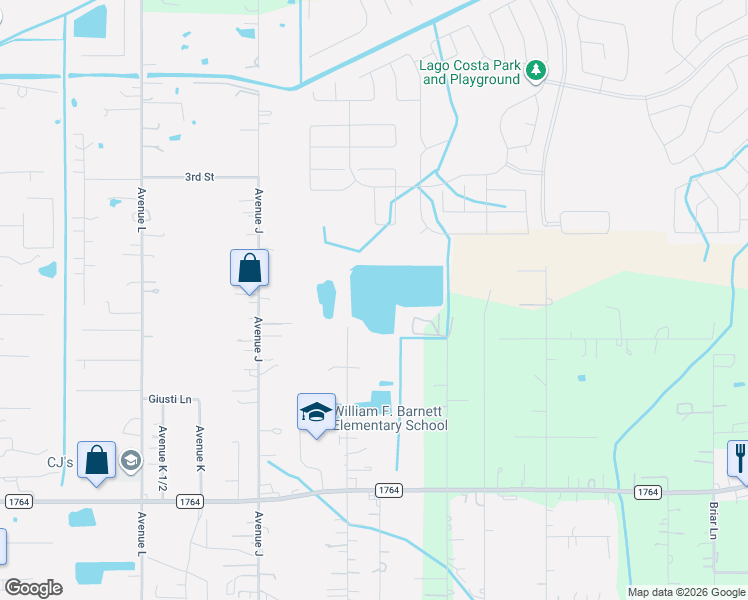 map of restaurants, bars, coffee shops, grocery stores, and more near 3225 Avenue G 1/2 in Santa Fe