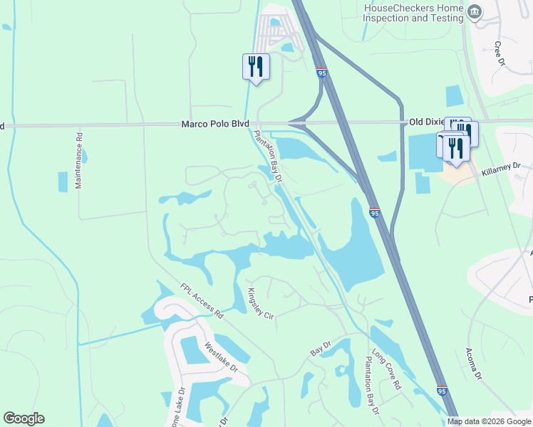 map of restaurants, bars, coffee shops, grocery stores, and more near 32 Magnolia Drive South in Ormond Beach