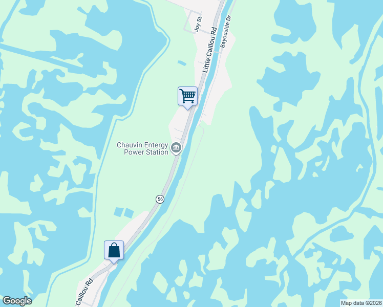 map of restaurants, bars, coffee shops, grocery stores, and more near 6222-6898 Bayouside Drive in Chauvin