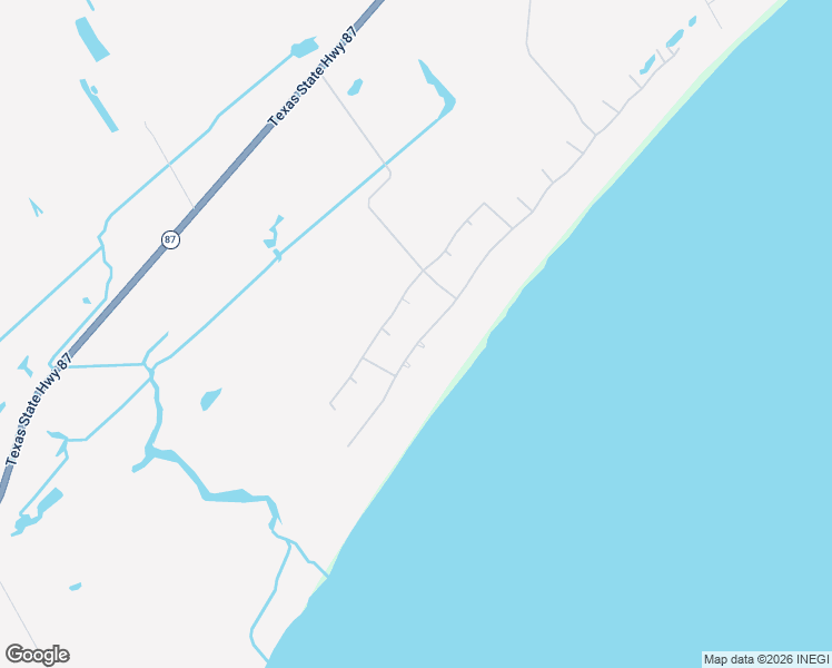 map of restaurants, bars, coffee shops, grocery stores, and more near 3709 Biscayne Beach Road in Bolivar Peninsula
