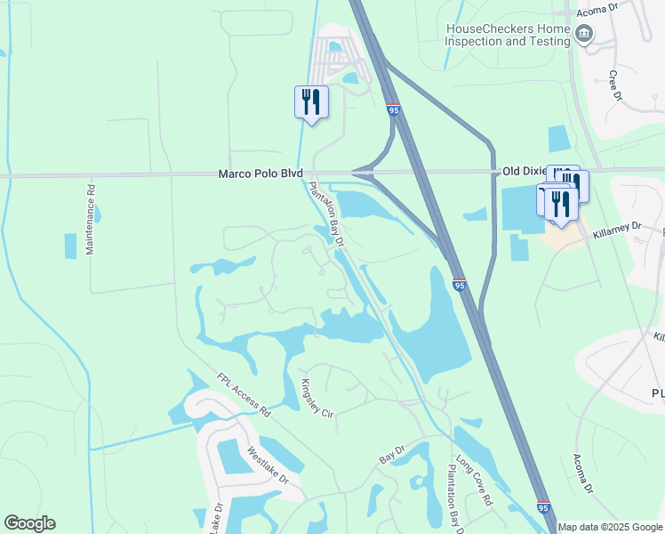 map of restaurants, bars, coffee shops, grocery stores, and more near 1 Jasmine Run in Ormond Beach