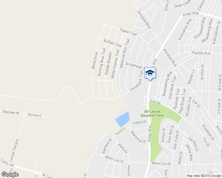 map of restaurants, bars, coffee shops, grocery stores, and more near 223 White Feather Trail in Del Rio