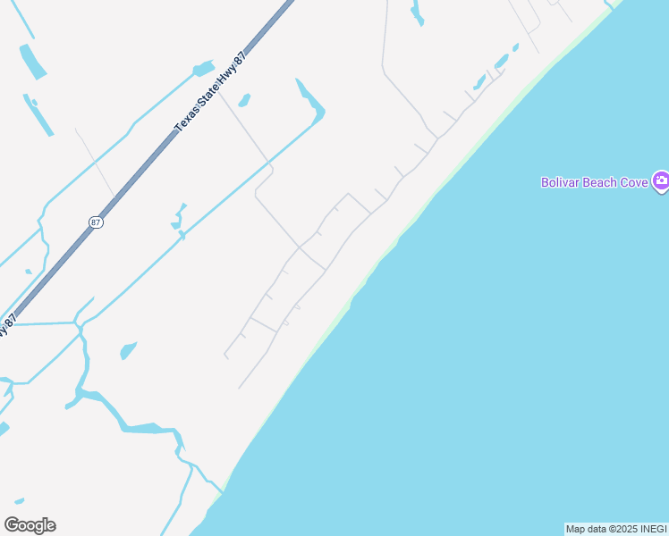map of restaurants, bars, coffee shops, grocery stores, and more near 3806 Biscayne Beach Road in Bolivar Peninsula