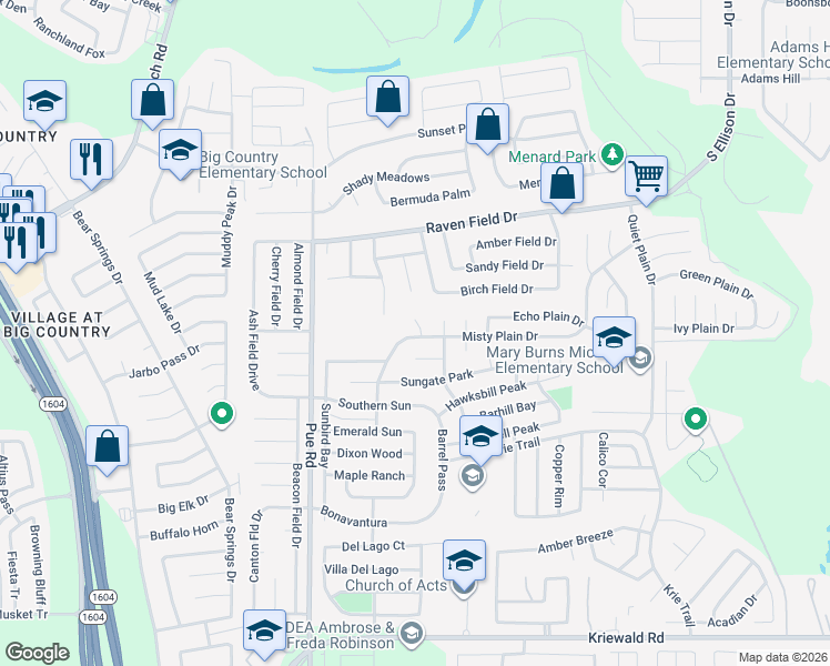 map of restaurants, bars, coffee shops, grocery stores, and more near 2914 Midnight Pass in San Antonio
