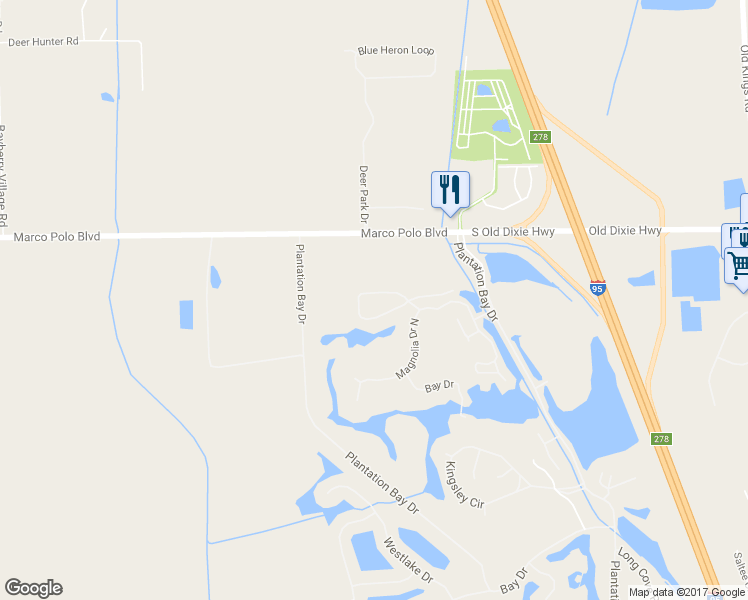 map of restaurants, bars, coffee shops, grocery stores, and more near 52 Treetop Circle in Ormond Beach