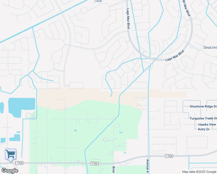 map of restaurants, bars, coffee shops, grocery stores, and more near 2209 Sand Lily Drive in La Marque