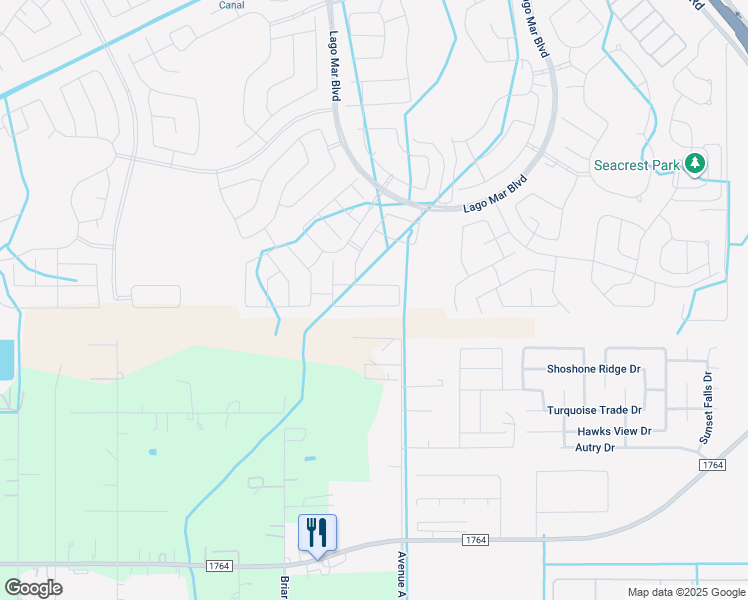 map of restaurants, bars, coffee shops, grocery stores, and more near 13026 Dancing Reed Drive in La Marque