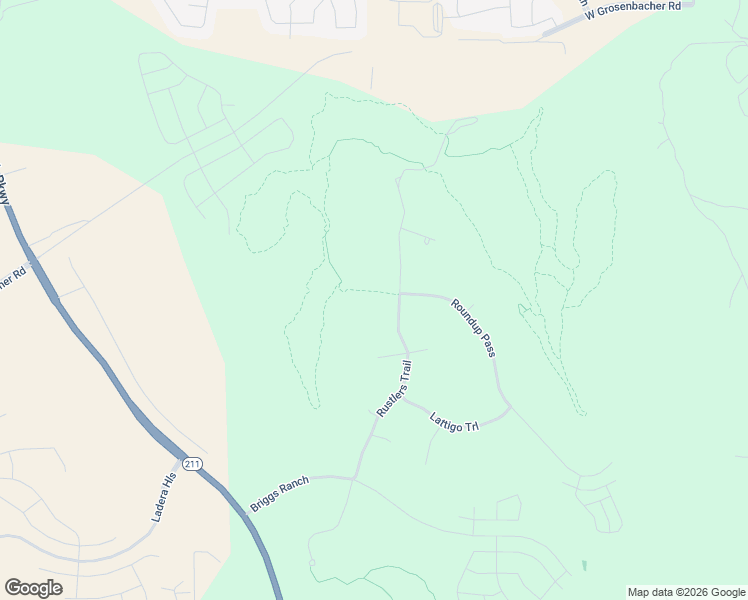map of restaurants, bars, coffee shops, grocery stores, and more near 3107 Rustlers Trail in San Antonio