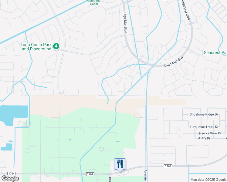 map of restaurants, bars, coffee shops, grocery stores, and more near 2209 Sand Lily Drive in La Marque