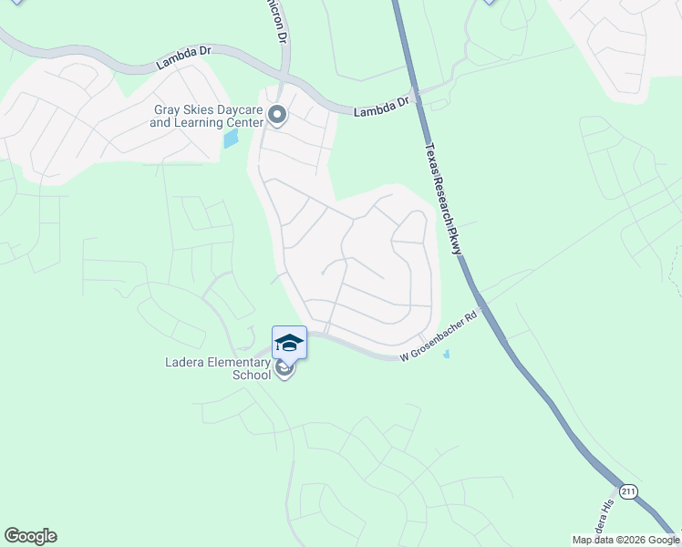 map of restaurants, bars, coffee shops, grocery stores, and more near 2703 Banditos Ridge in San Antonio