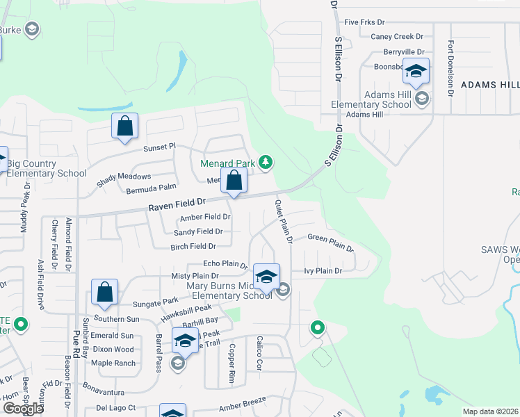 map of restaurants, bars, coffee shops, grocery stores, and more near 2806 Coast Plain Drive in San Antonio