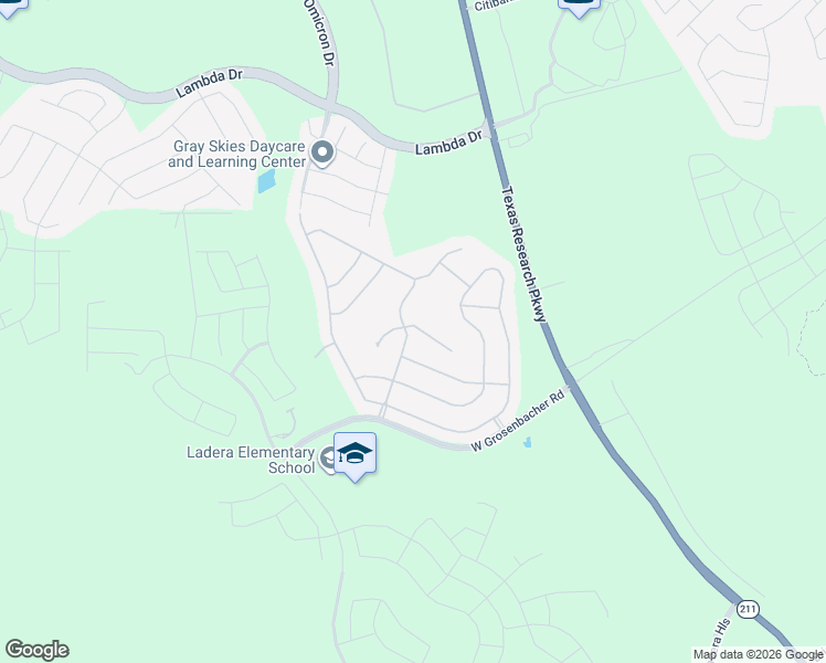 map of restaurants, bars, coffee shops, grocery stores, and more near 2703 Banditos Ridge in San Antonio