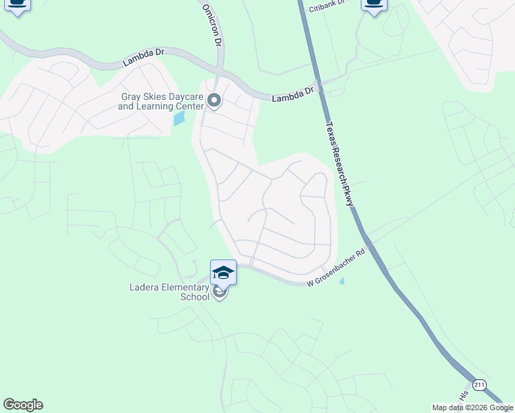 map of restaurants, bars, coffee shops, grocery stores, and more near 2703 Banditos Ridge in San Antonio