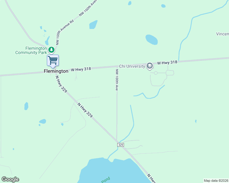 map of restaurants, bars, coffee shops, grocery stores, and more near 17800 Northwest 100th Avenue in Reddick