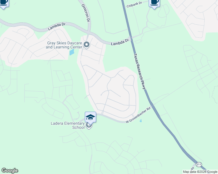 map of restaurants, bars, coffee shops, grocery stores, and more near 2703 Banditos Ridge in San Antonio