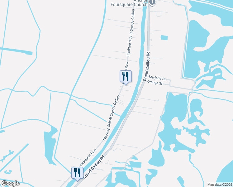 map of restaurants, bars, coffee shops, grocery stores, and more near 7034 Shrimpers Row in Dulac